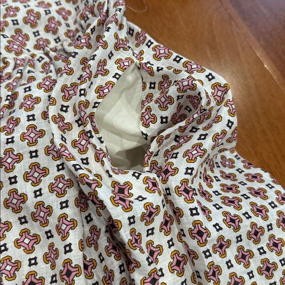 NWT Maje Romelange Geometric Print Linen Removable Lace Collar Dress size 40 - Picture 13 of 14